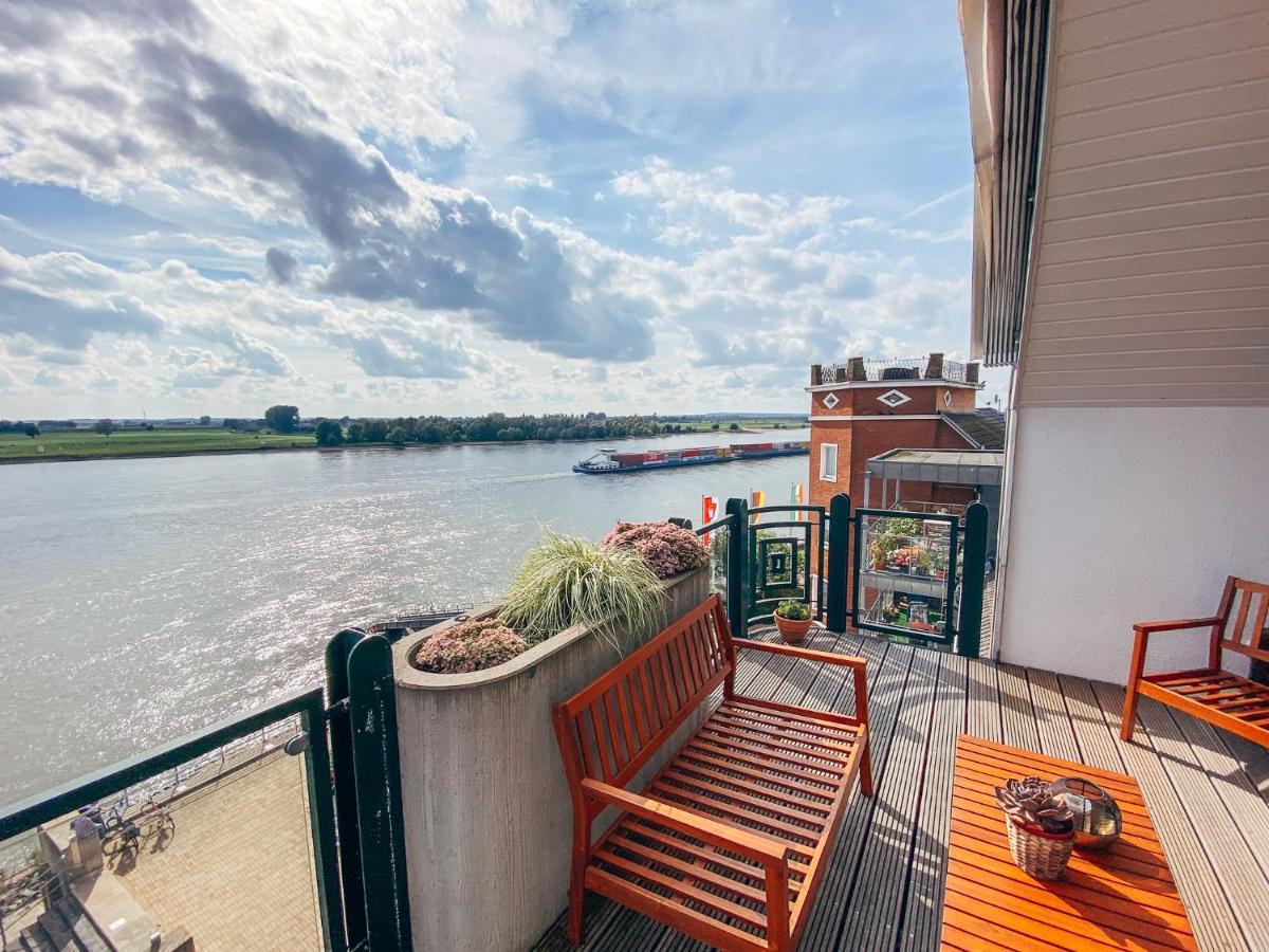 Rheinloft 3 - Grosse Giebelwohnung Mit Dachterrassen An Der Rheinpromenade Emmerich Ngoại thất bức ảnh